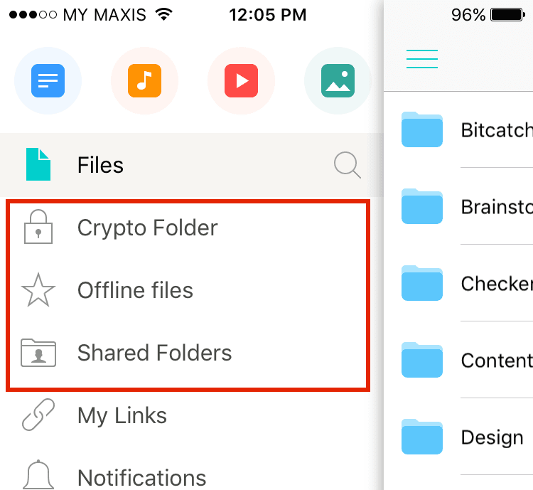 pcloud app crypto folder