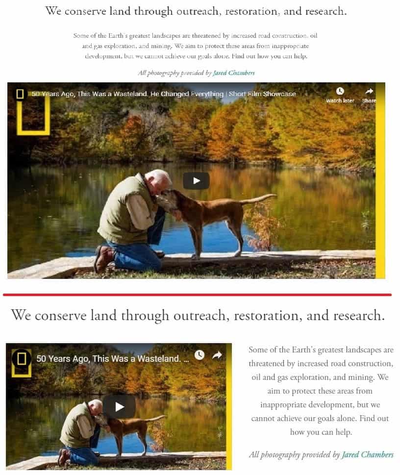 changing page layout on squarespace