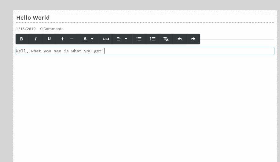 Ferramentas de blog do Weebly