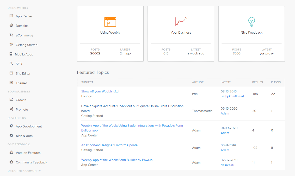 weebly community