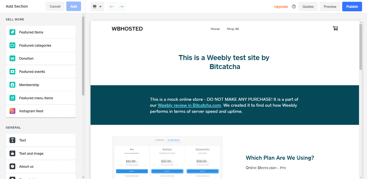 weebly drag and drop editor