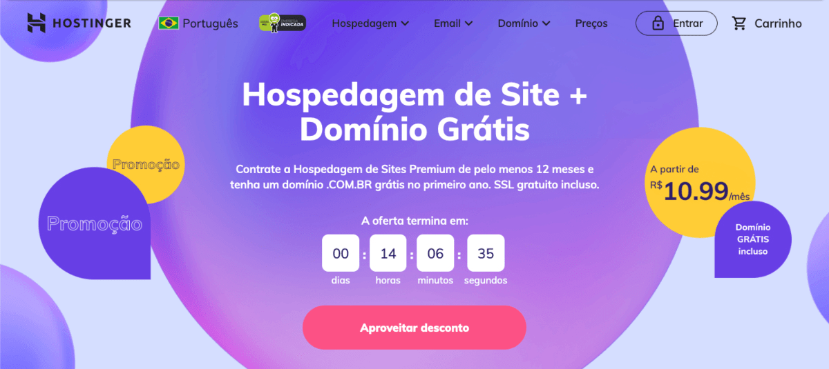 hostinger website homepage