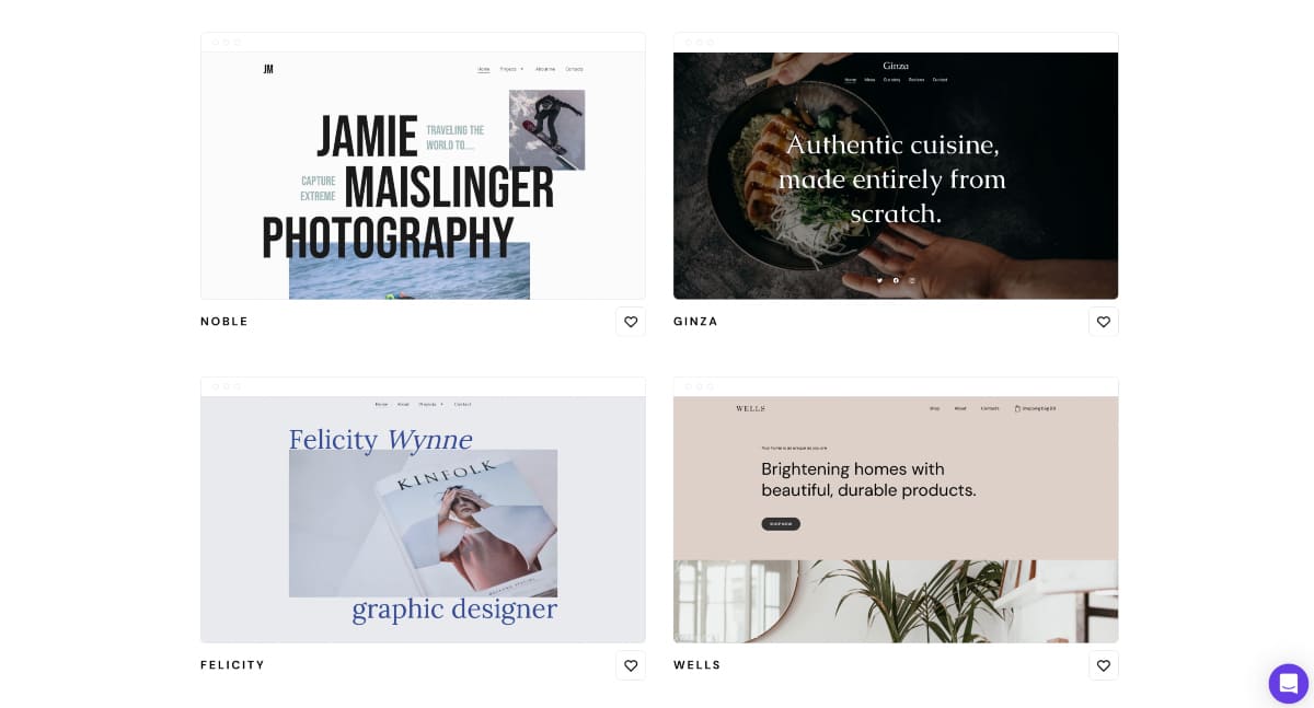 hostinger website builder templates