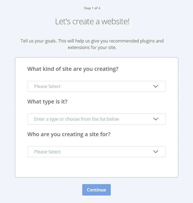 bluehost create website