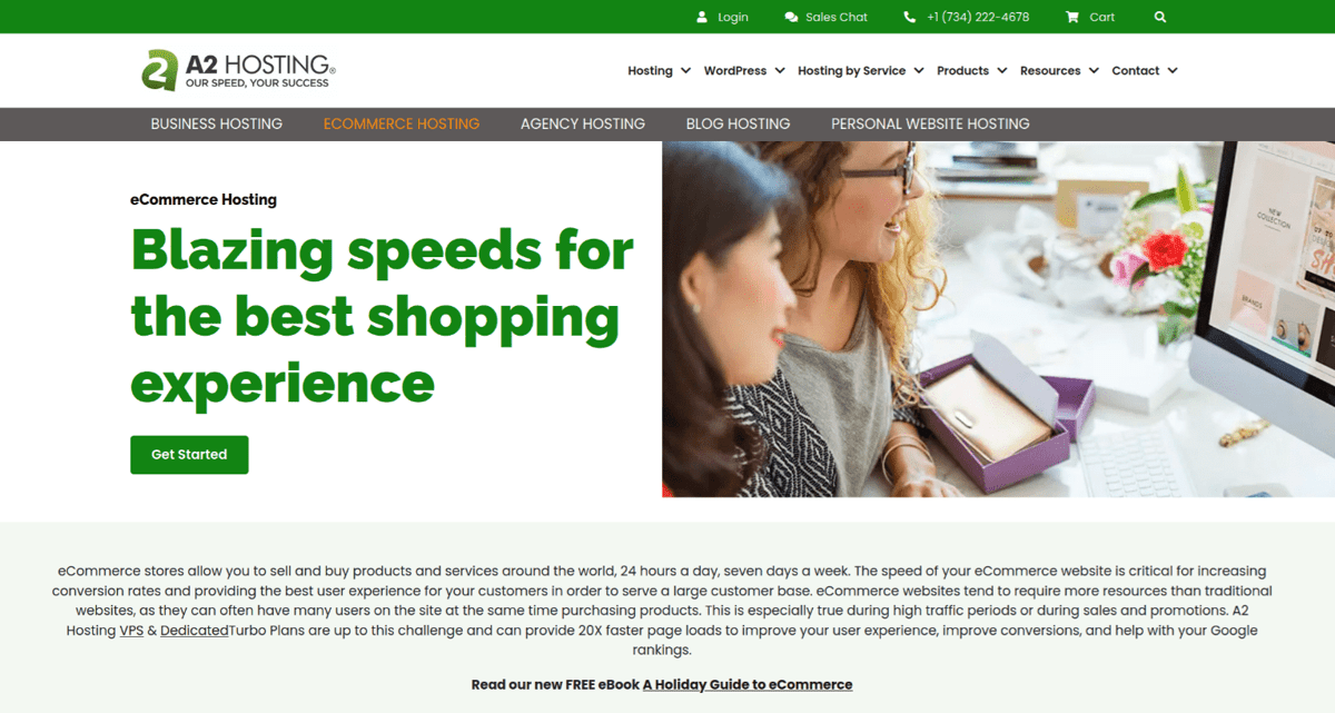 a2 hosting ecommerce hosting providers