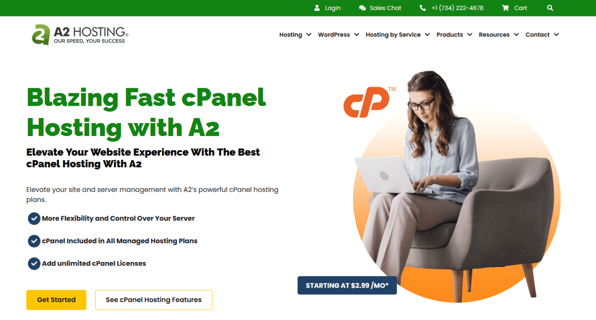 a2hosting cpanel hosting services