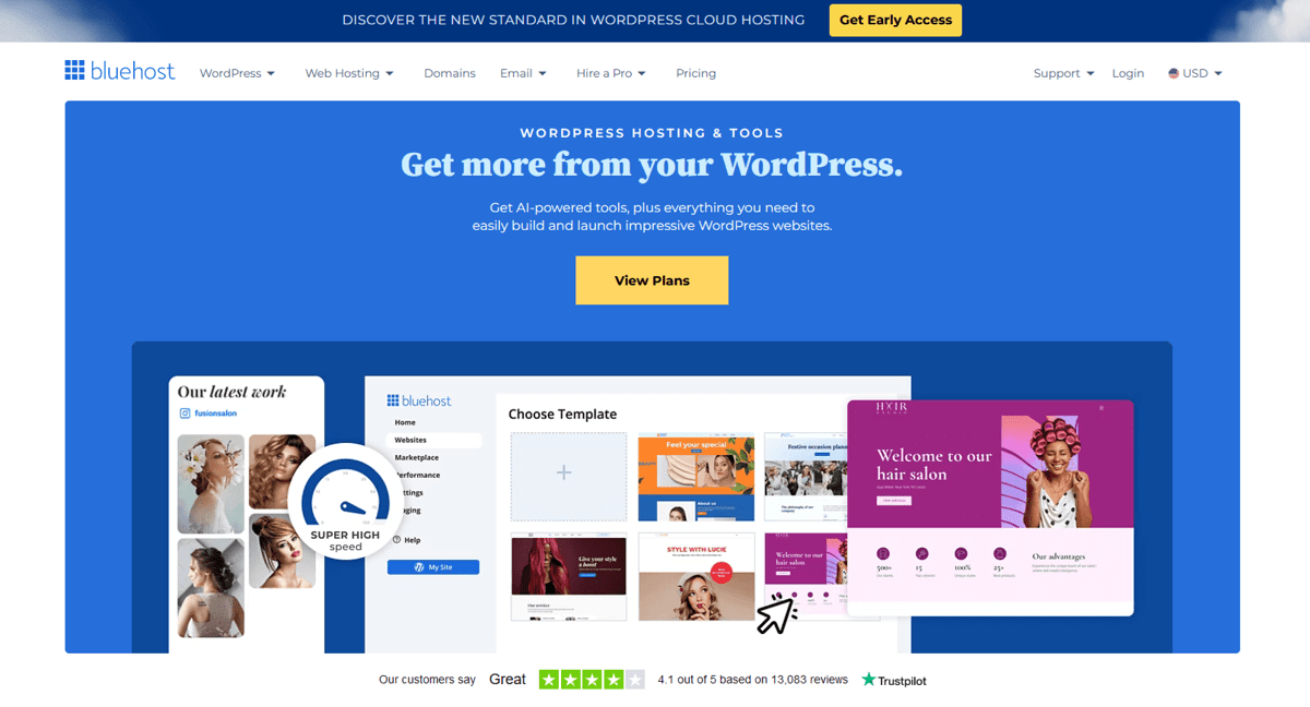 bluehost managed cloud wordpress hosting services