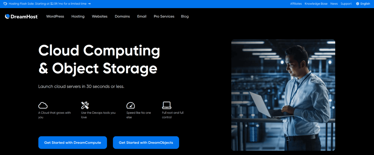 dreamhost cloud web hosting services