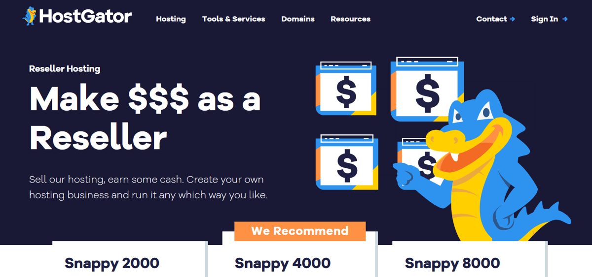 hostgator web hosting reseller plan