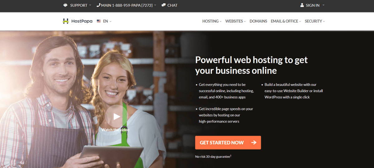 hostpapa web hosting services