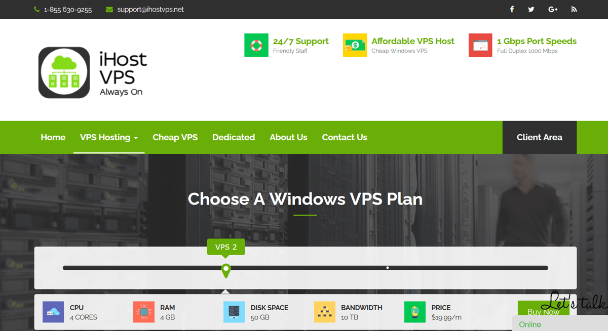 ihostvps windows vps hosting