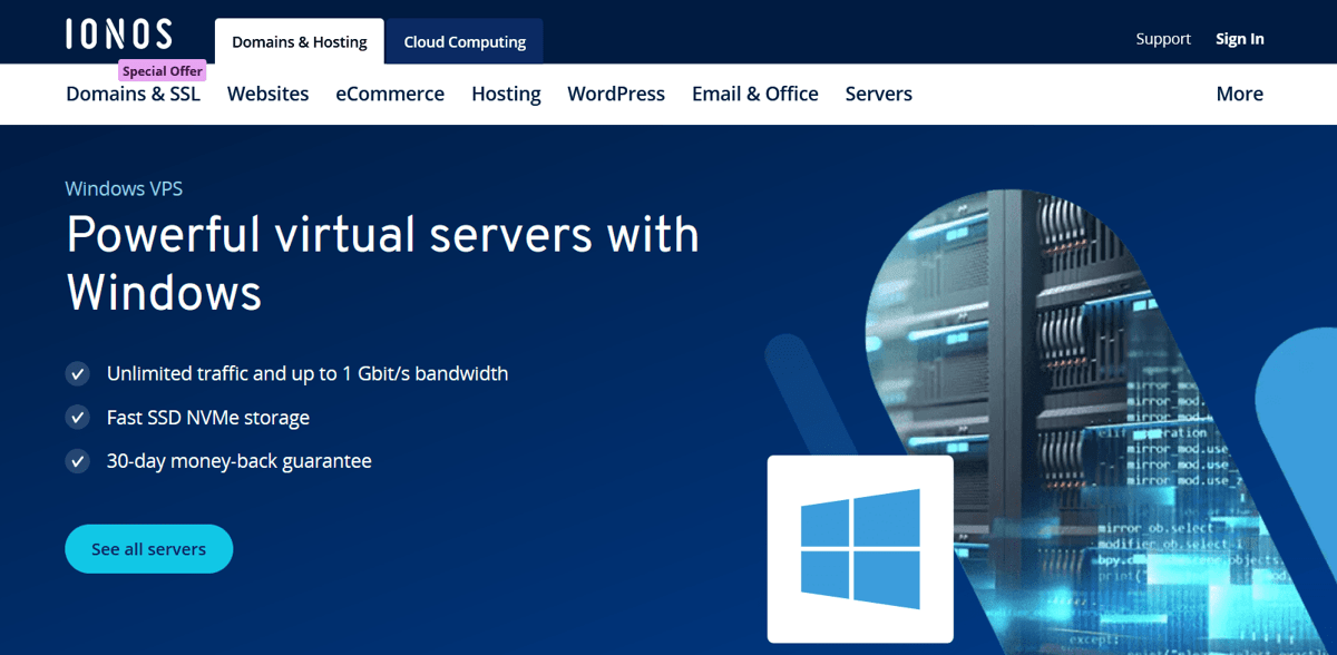 ionos windows vps hosting