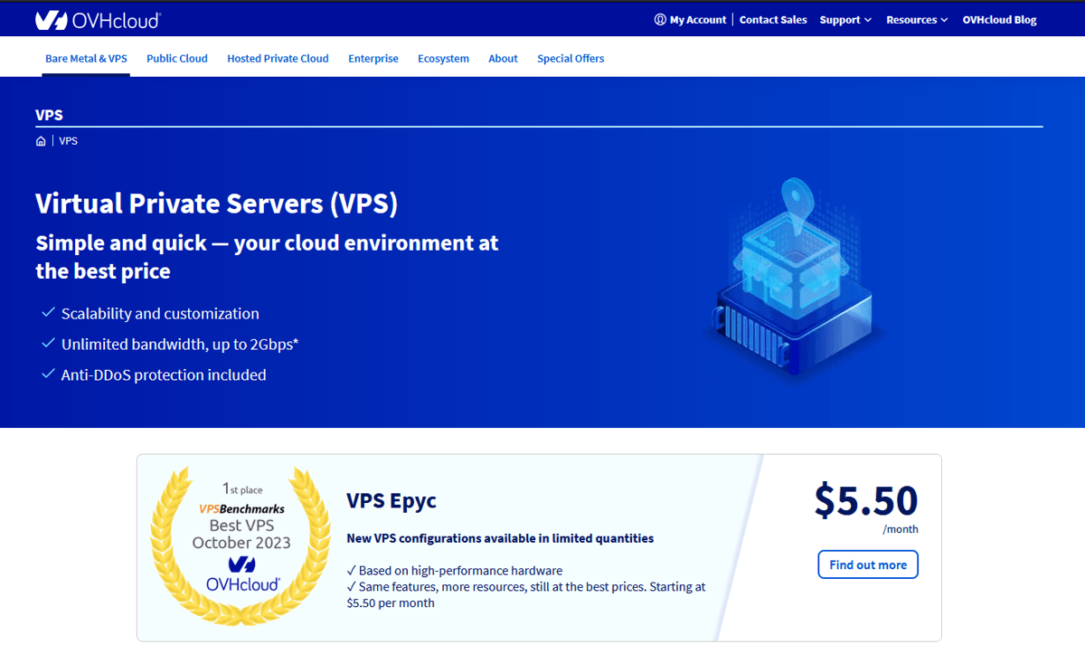 ovhcloud vps hosting services