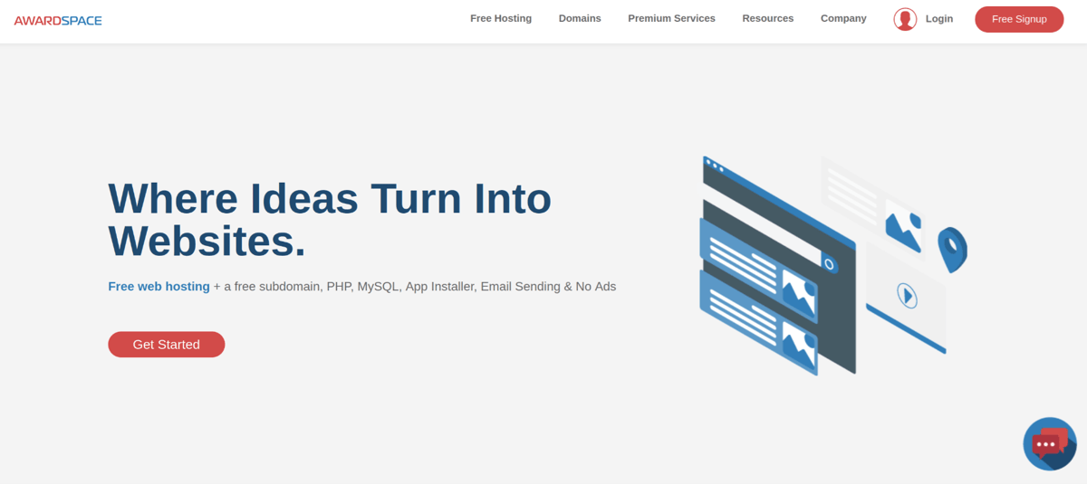 awardspace web hosting services