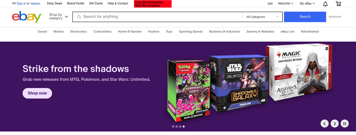 ebay homepage