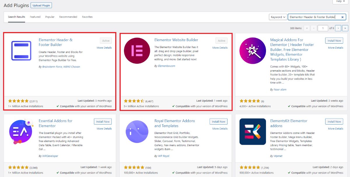 Elementor plugins