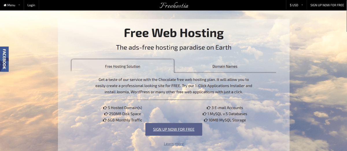 freehostia web hosting services