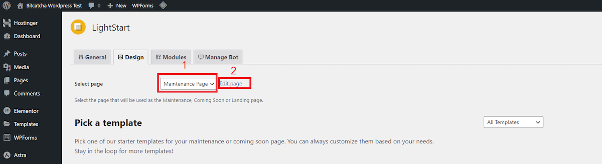 lightstart design tab
