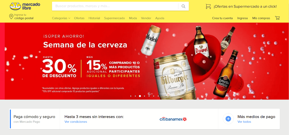 mercadolibre homepage