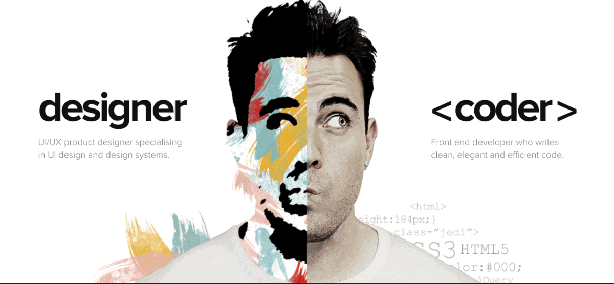 split screen layout example