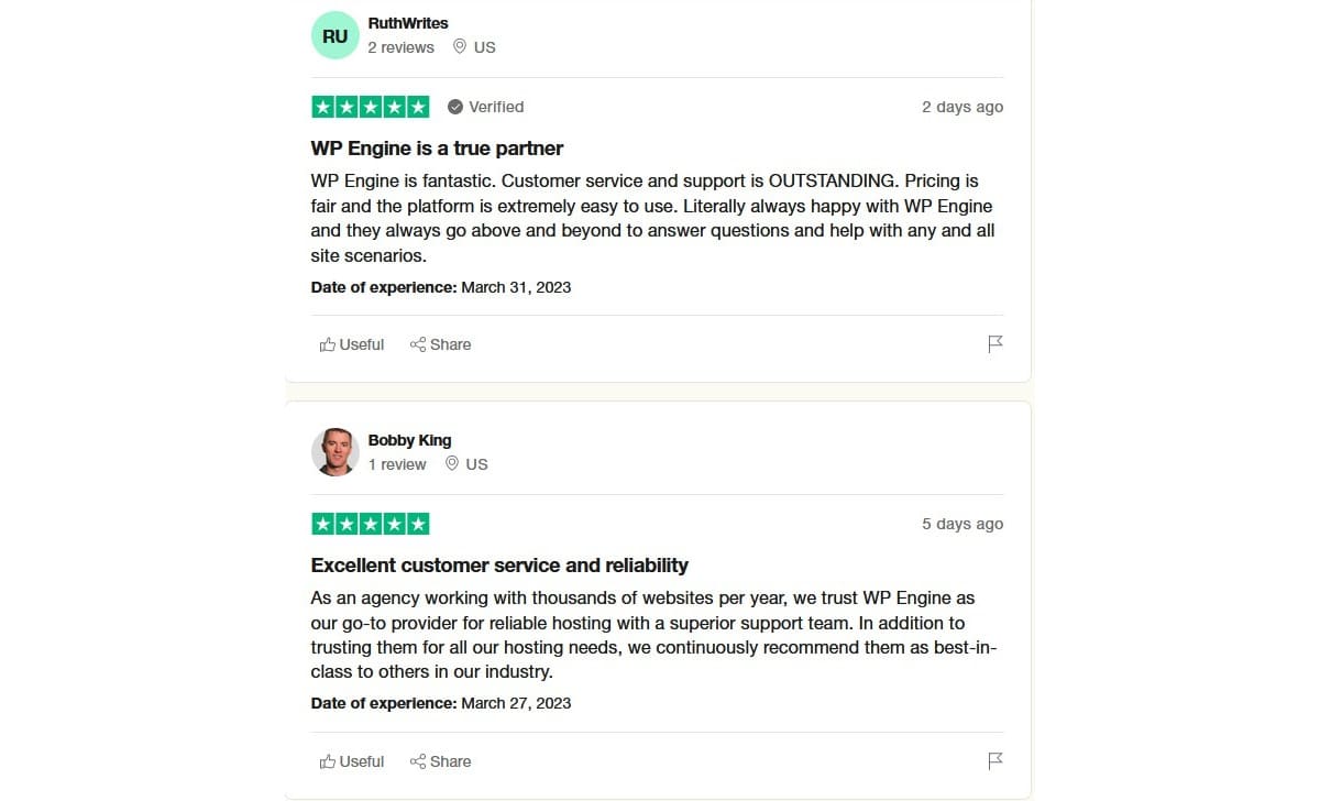 wpengine trustpilot review
