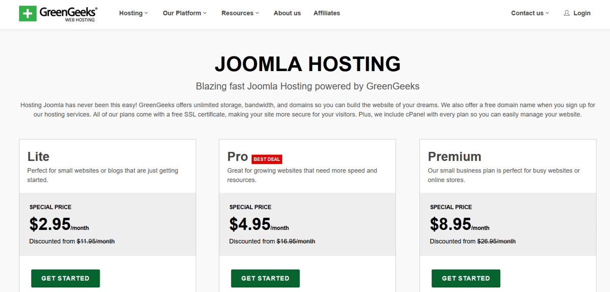 greengeeks joomla hosting providers
