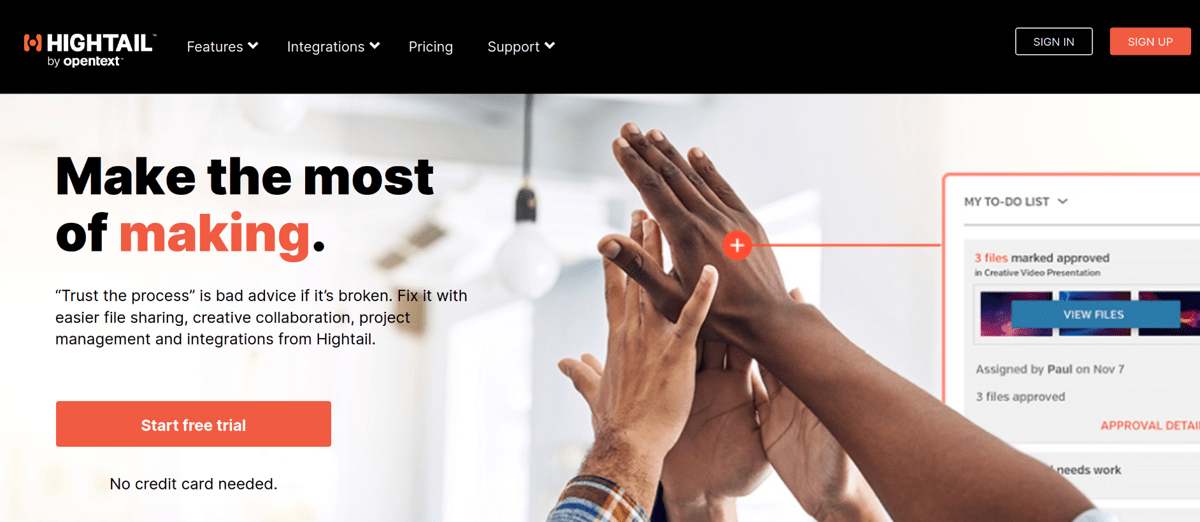 hightail file sharing