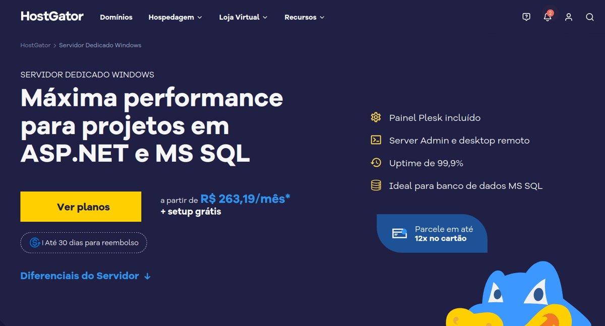 hostgator windows hosting brazil