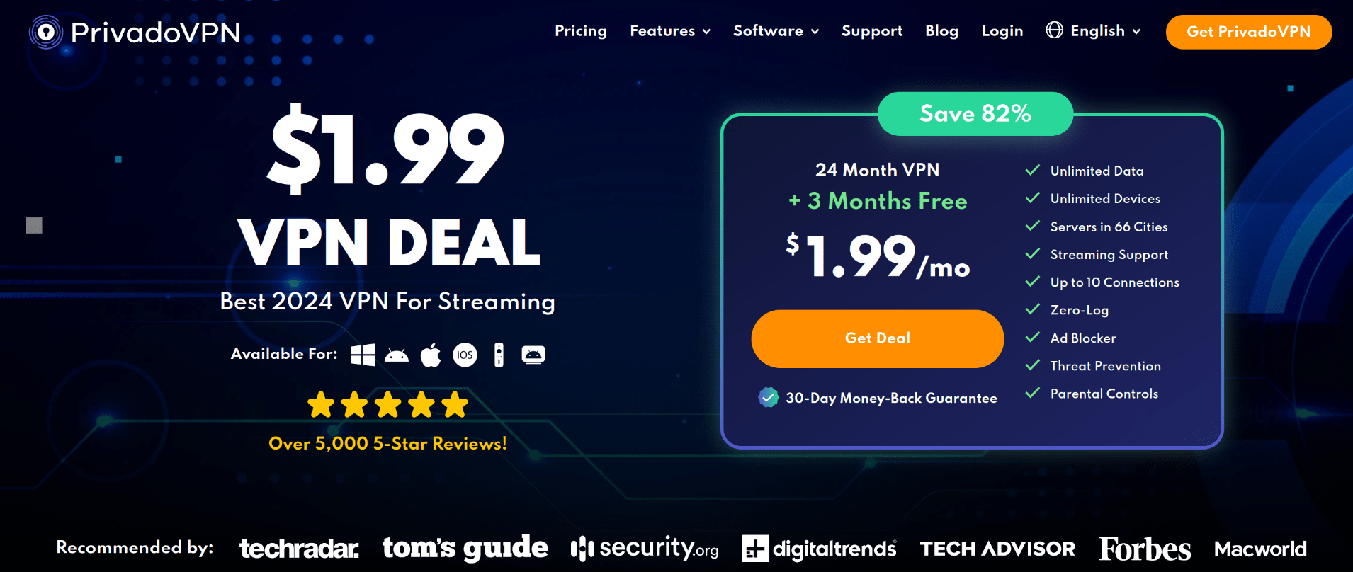 privadovpn homepage