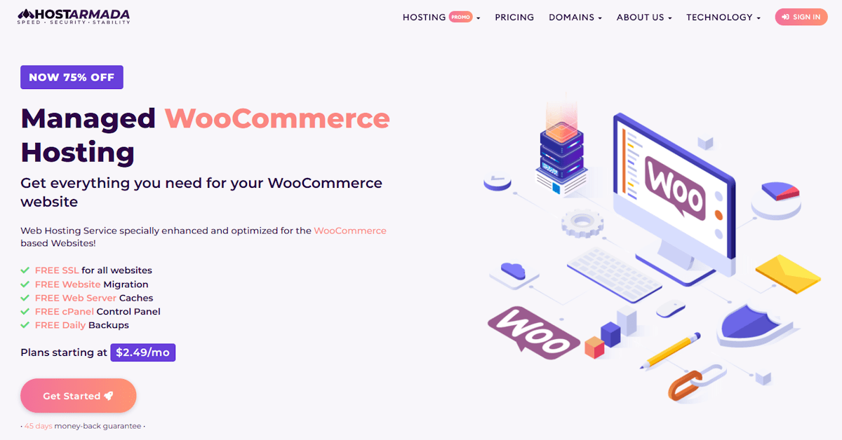hostarmada woocommerce hosting