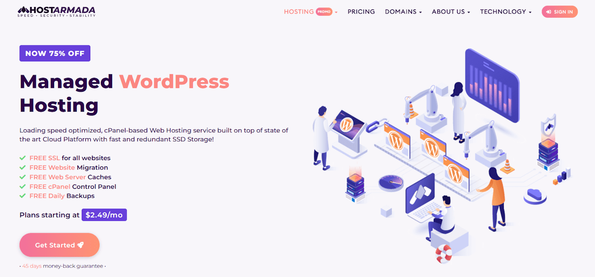 hostarmada wordpress hosting