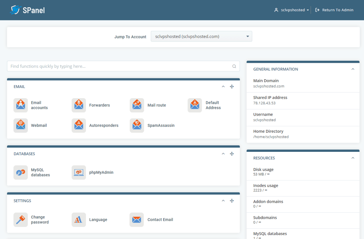 scala hosting spanel is powerful and feature packed