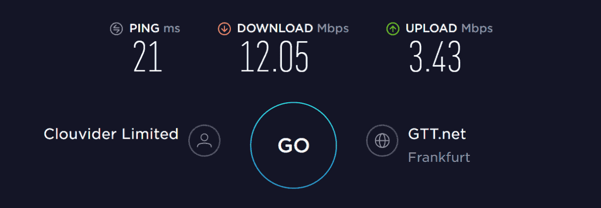 nordvpn speed test de
