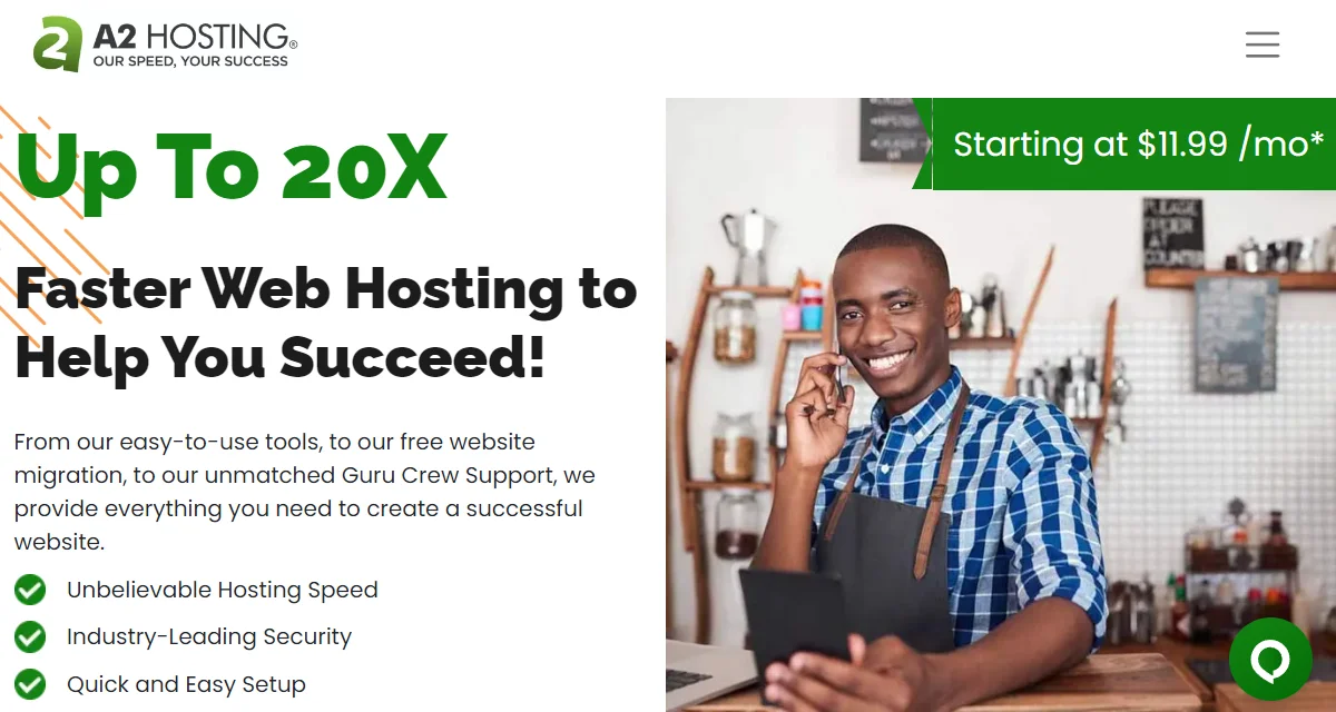 a2 hosting homepage