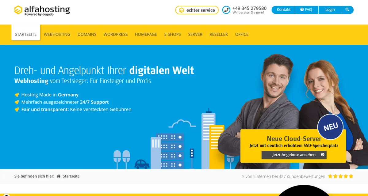 alfahosting homepage DE