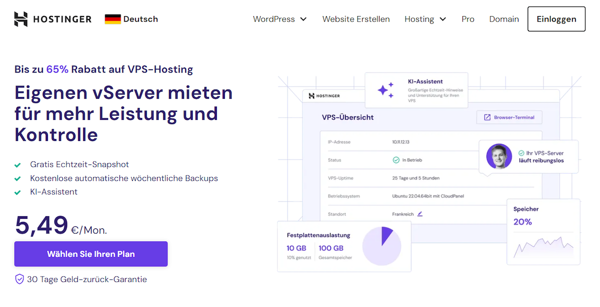 hostinger vps hosting de