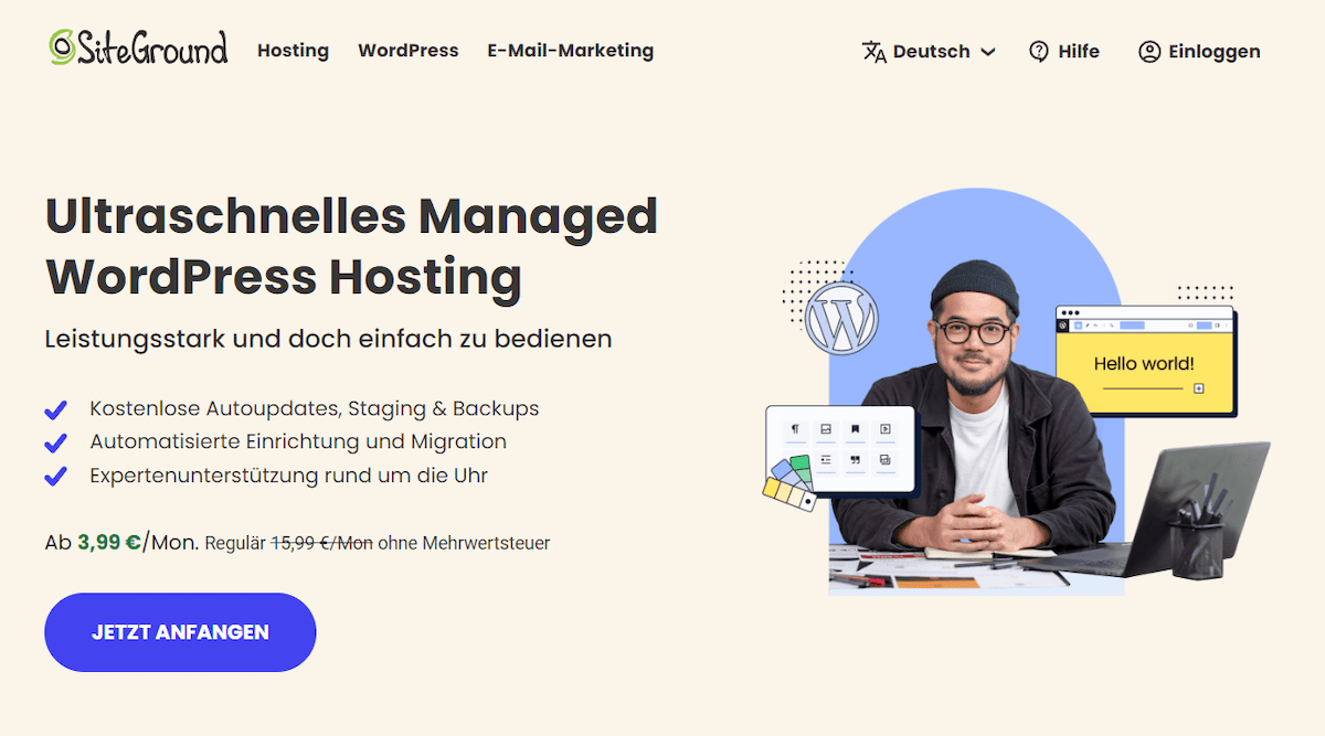 siteground wordpress hosting de