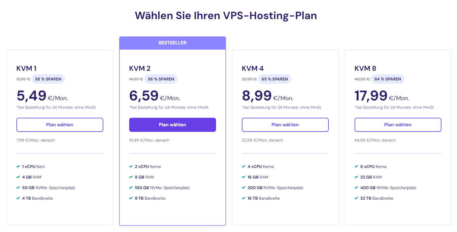 hostinger vps hosting plans germany