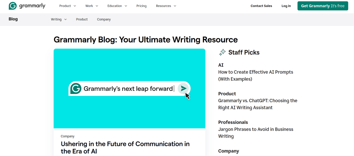 grammarly corporate blog