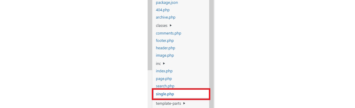 wordpress single.php
