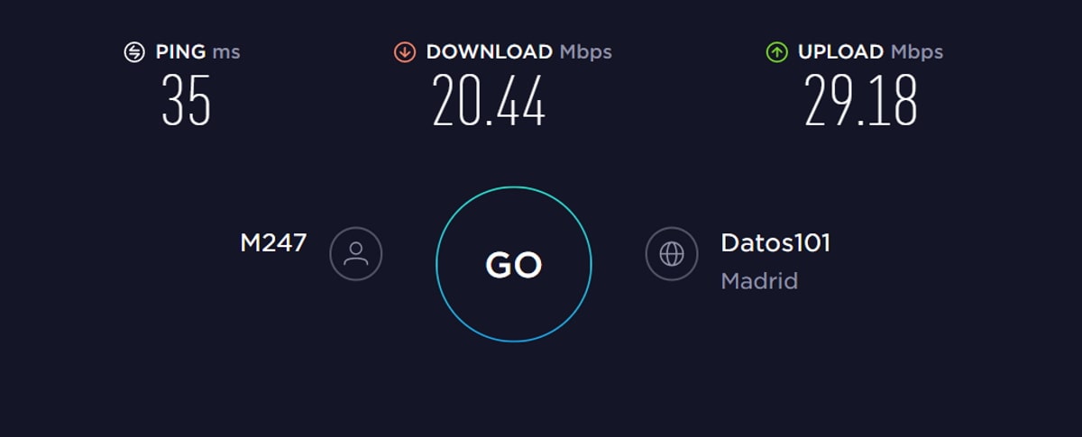ExpressVPN Speed Test Spain