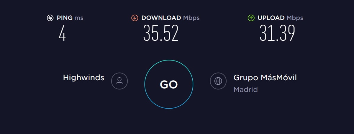 IPVanish speed test spain