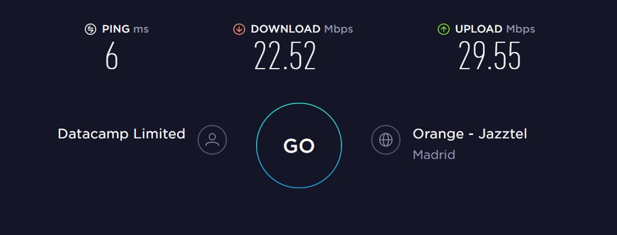 ProtonVPN speed test spain