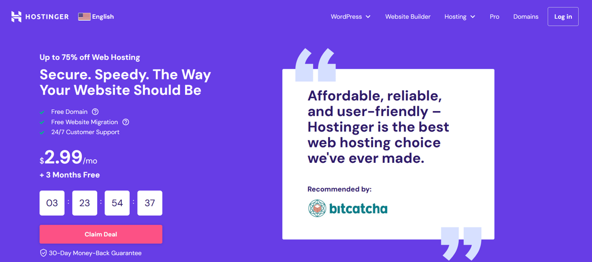 hostinger web hosting