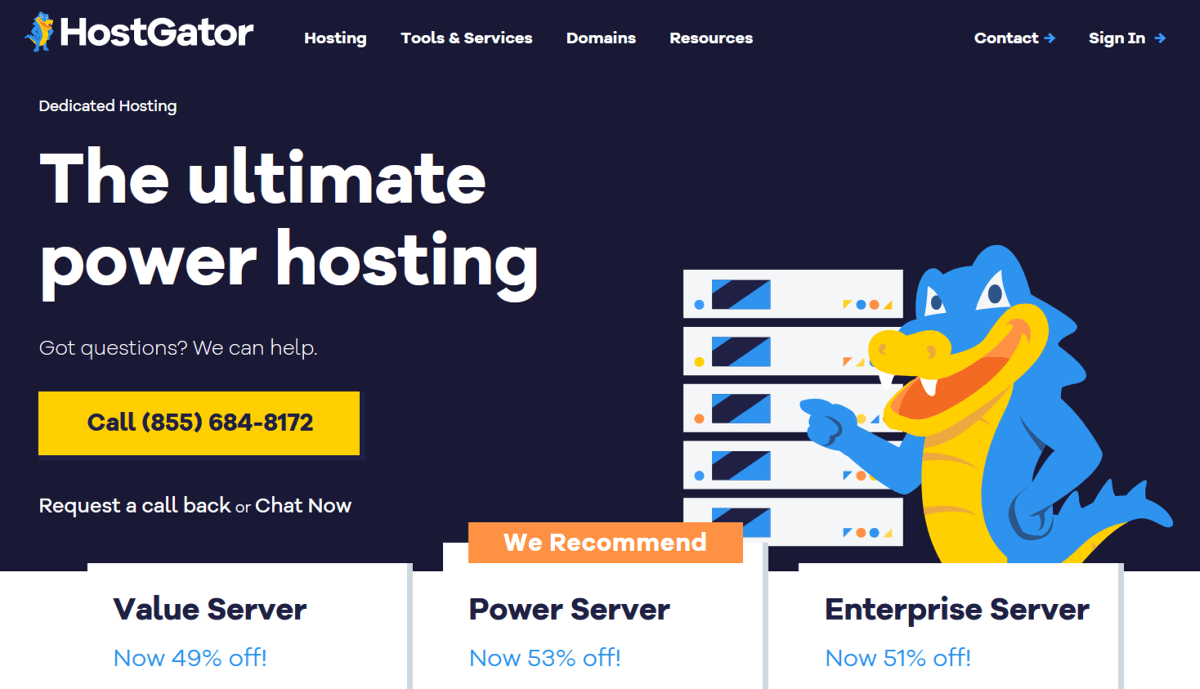 hostgator hosting dedicated server