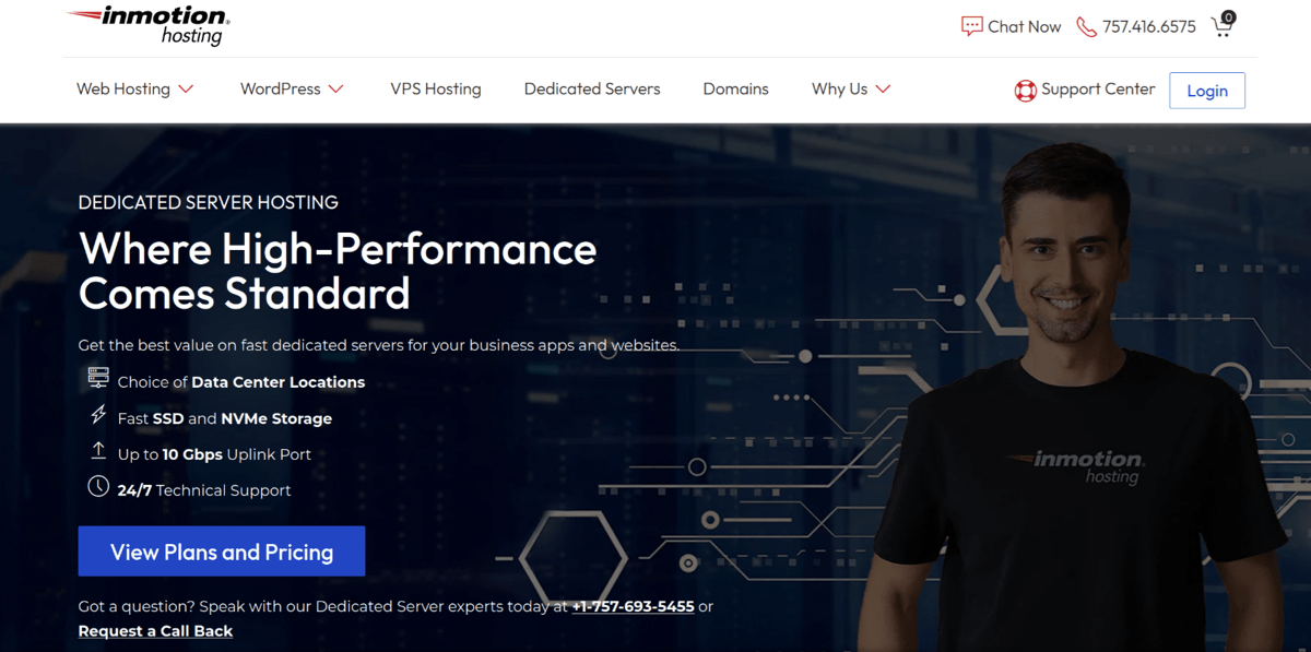 inmotion hosting dedicated web hosting services