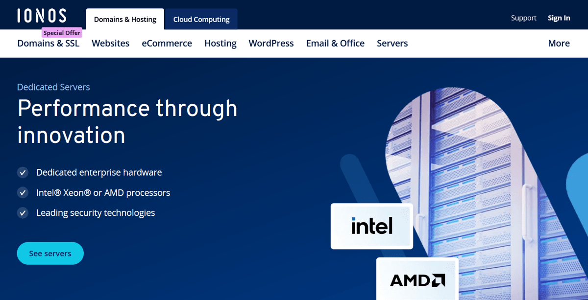 ionos hosting dedicated server