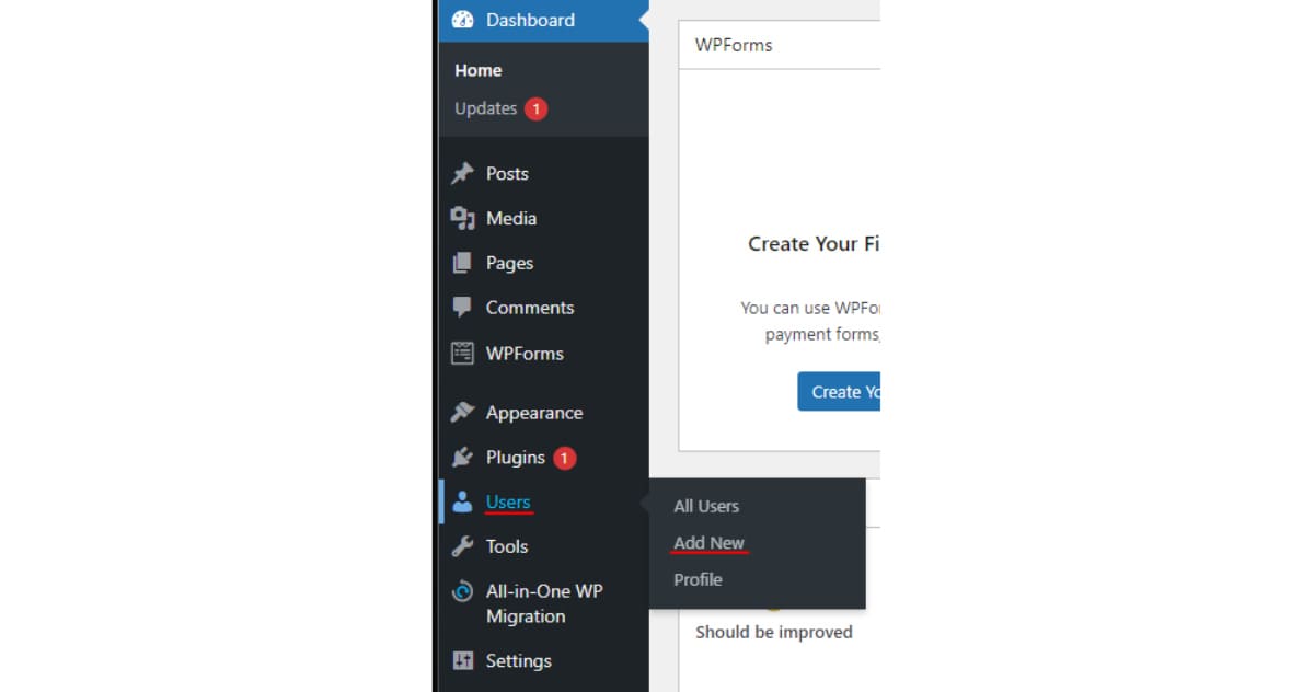 añadir nuevo usuario en WordPress