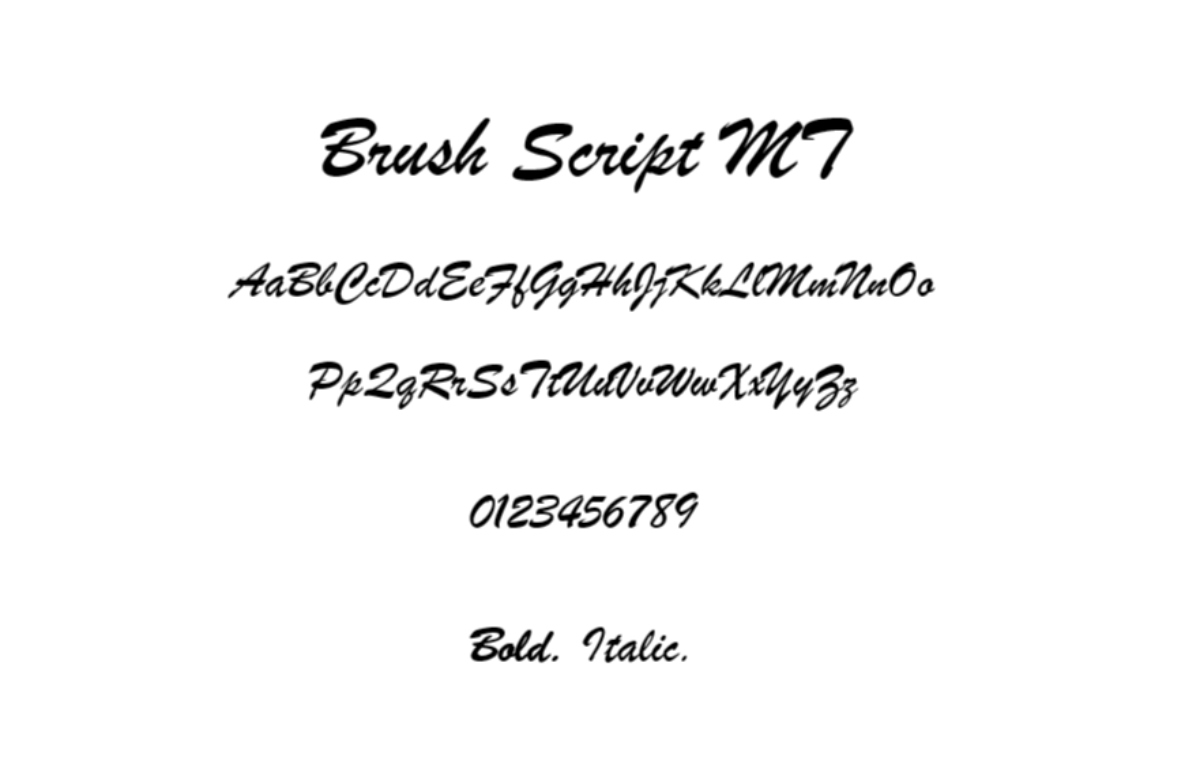 Brush Script MT font