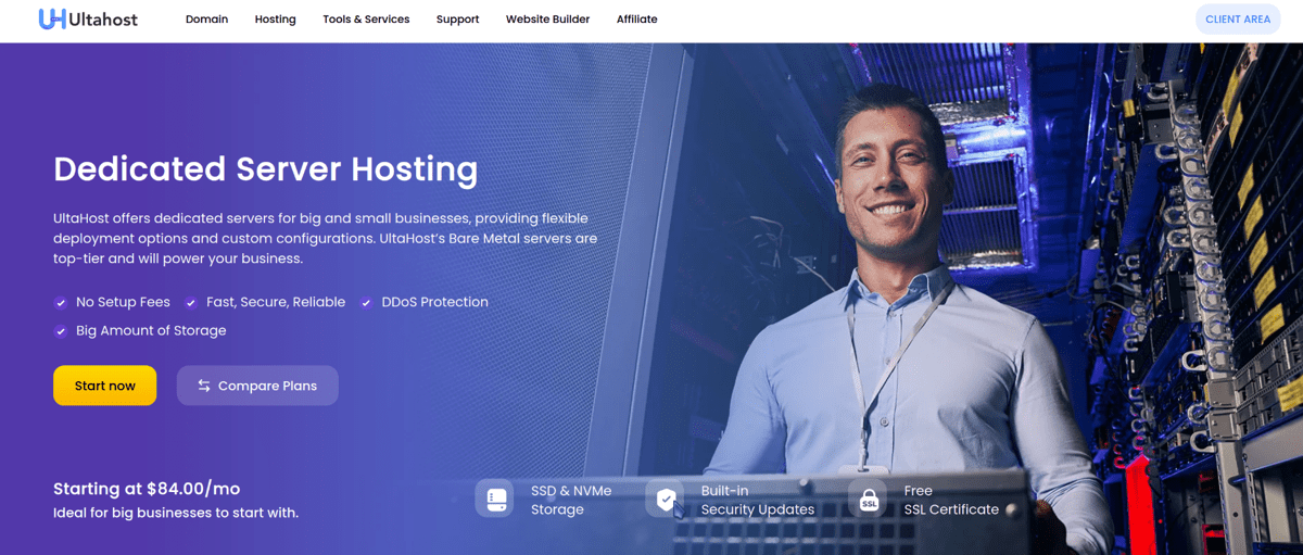 ultahost dedicated server hosting